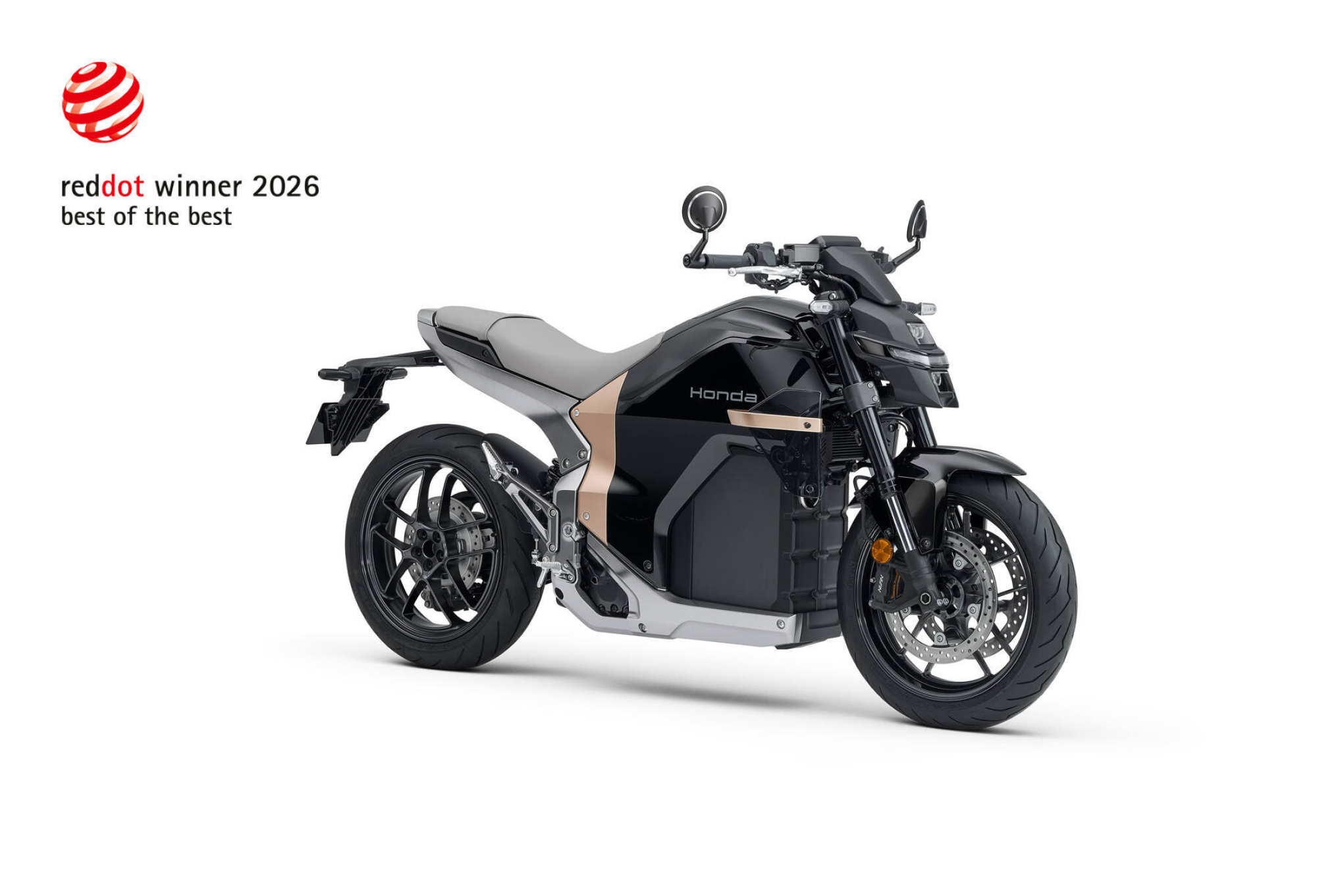 Reddot winner logo and honda motorcykle